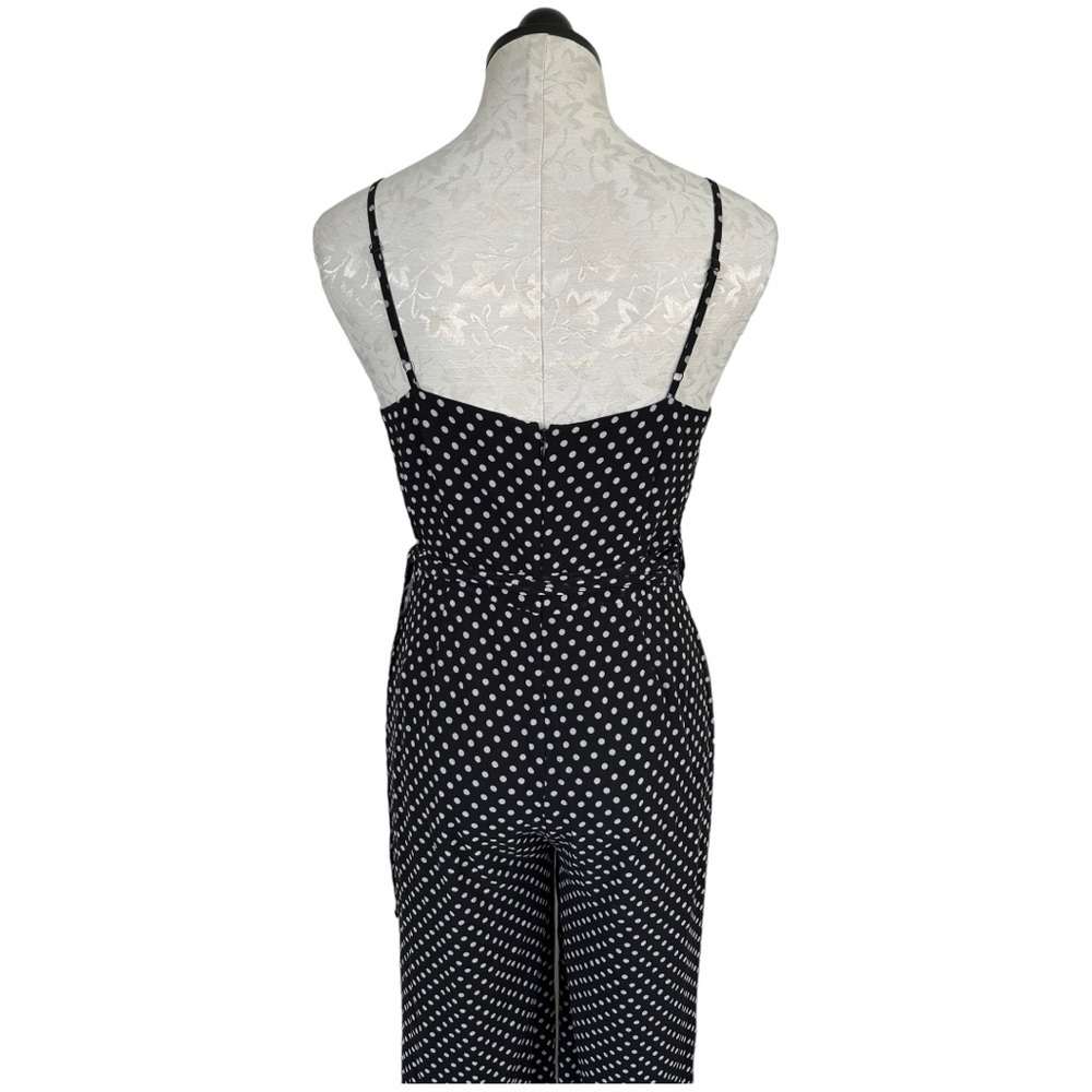 MICHAEL Michael Kors Jumpsuit Spaghetti Straps Black & Polka Dot Size Small - Picture 6 of 16